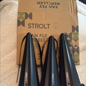 3 Strolt Black fan fly repeller